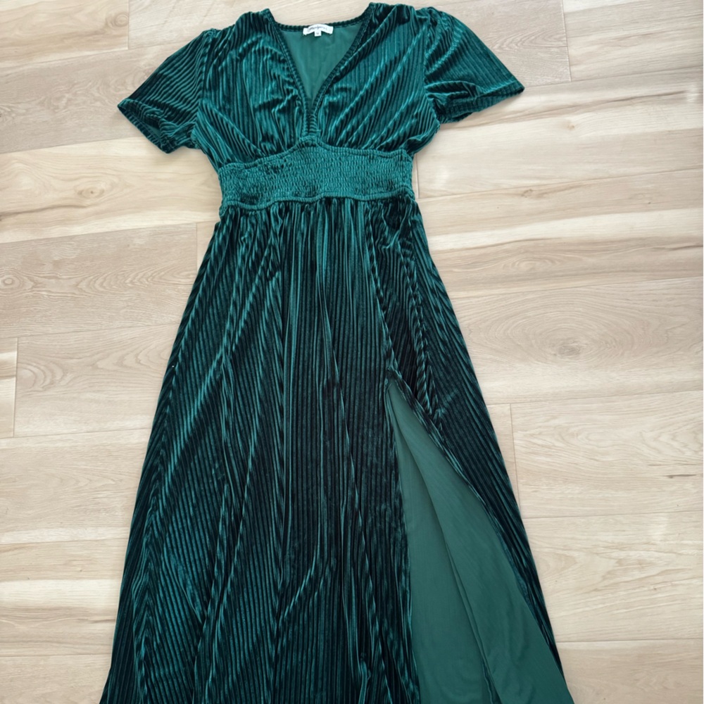 Green Velvet Dress